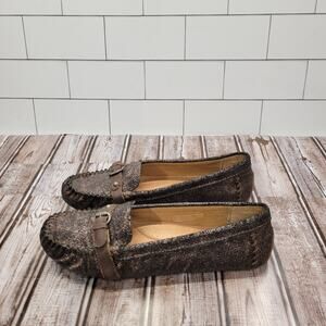 Ariat Women’s 8.5 Leather Flats Slip-On Loafers Work Dress Casual Shoes Brown